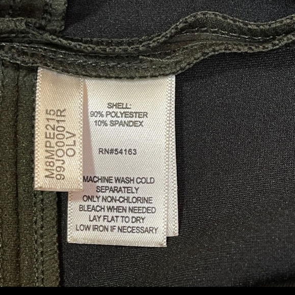 Marc New York Andrew Marck Womens Pants Size Large Olive Faux Suede Leggings - Picture 10 of 10